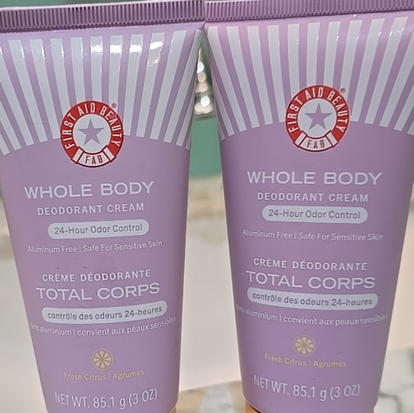 2 - First Aid Beauty FAB  Whole Body Deodorant Cream Fresh Citrus - Picture 4 of 6